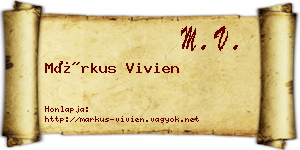 Márkus Vivien névjegykártya